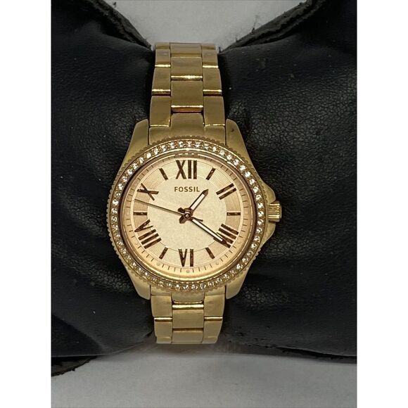 Fossil Cecile AM4578 Women's Stainless Steel Rose Analog Dial Quartz Watch FR93 - Picture 3 of 12